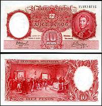 *10 Pesos Argentína 1954-68, P270 UNC - Kliknutím na obrázok zatvorte -
